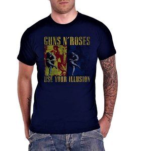 Guns N Roses Use Your Illusion metal rock Official T-Shirt L NWT made in UK